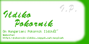 ildiko pokornik business card